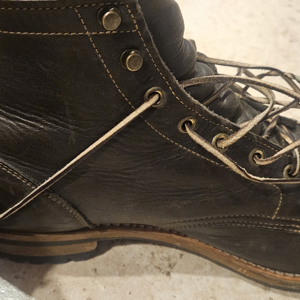 Truman Men's Brown Leather Boots - Picture 14 of 17
